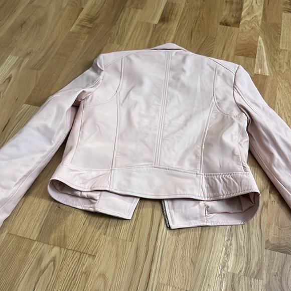 NWT LAMARQUE DONNA GOLD LEATHER JACKET IN BALLET PInk - Picture 11 of 11